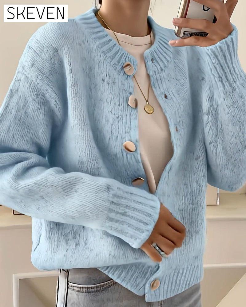 Bequemer, einfarbiger Cardigan