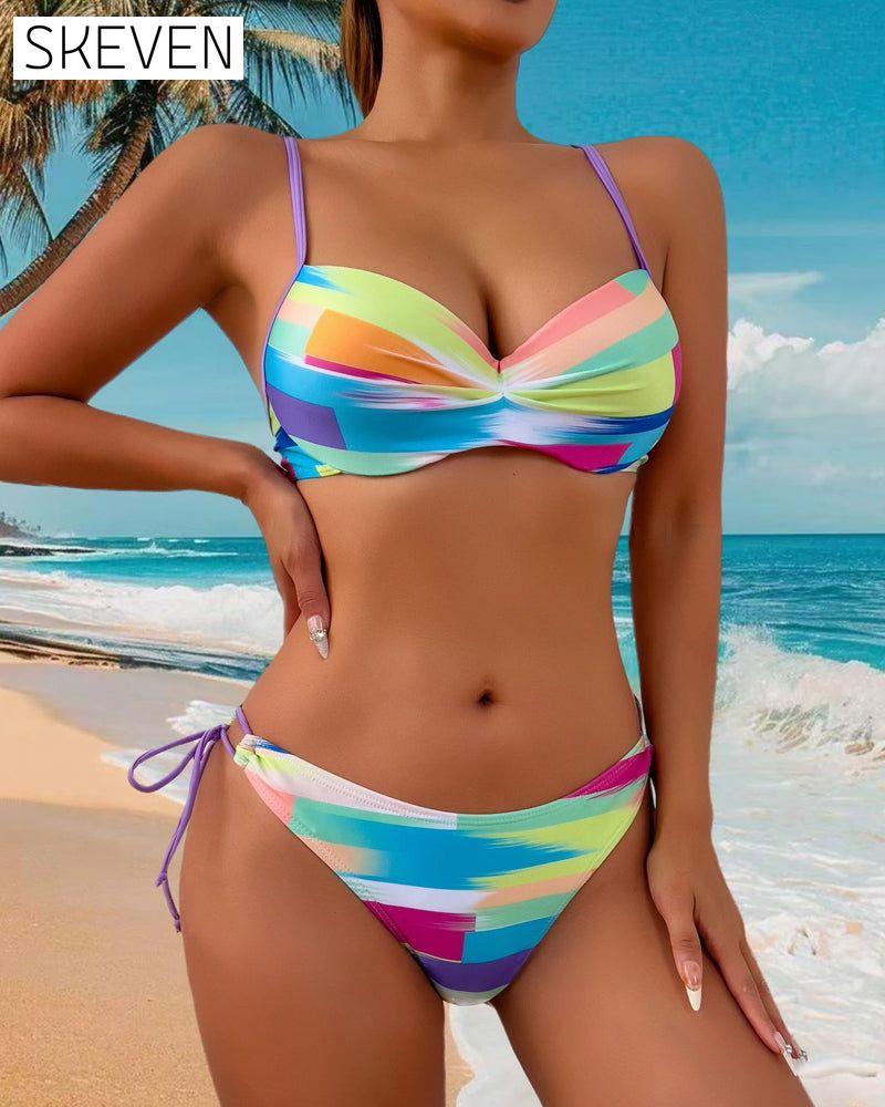 Two-Piece Printed Rope Bikini
