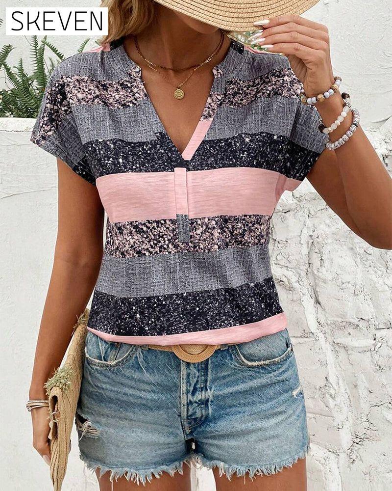 V-Neck Short-Sleeved T-Shirt