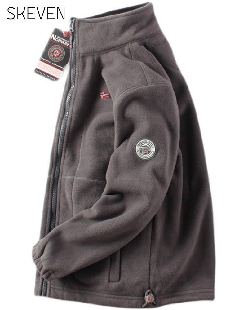 Doppellagige Herren-Fleecejacke &amp; 50 % Rabatt