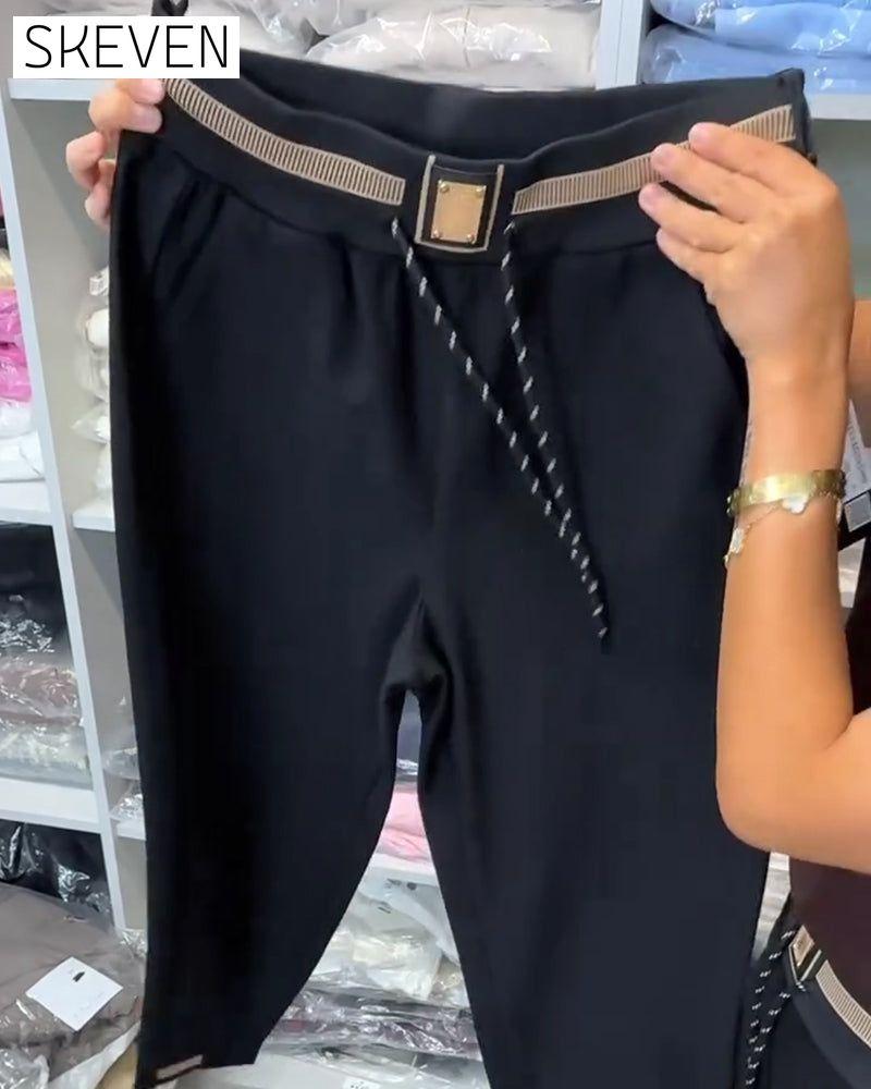 Stylish Drawstring Elastic Waist Pants