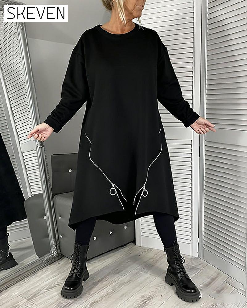 Loose Oversized Zipper Dress