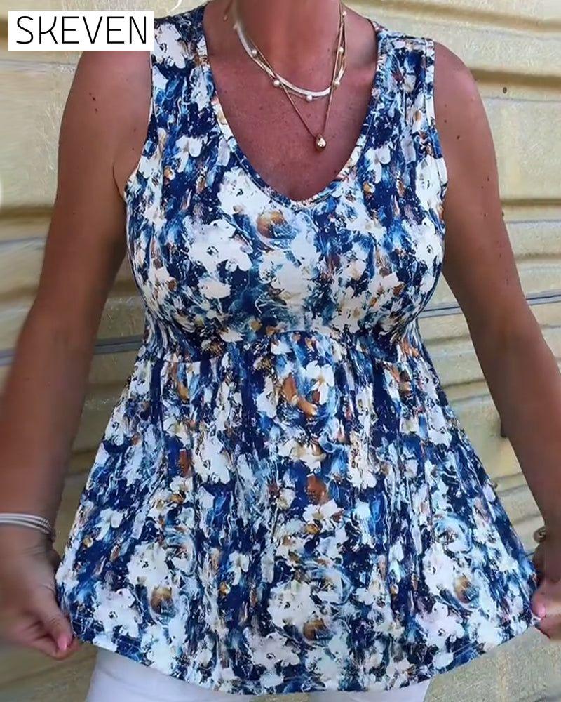 Sexy Printed Sleeveless Tank Top