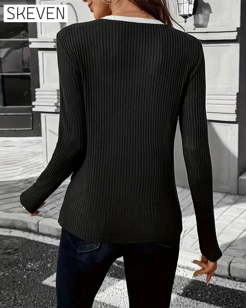 Casual Fashion Crew Neck T-shirt