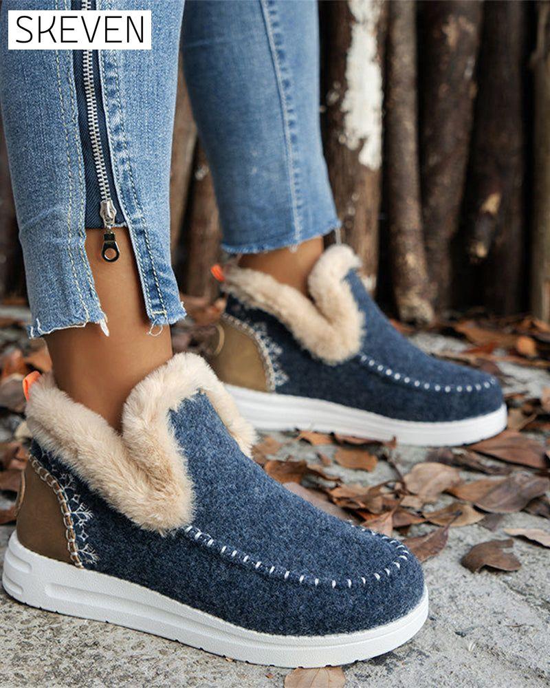 ❄️Damen-Winterstiefeletten aus rutschfestem, warmem Kunstfell