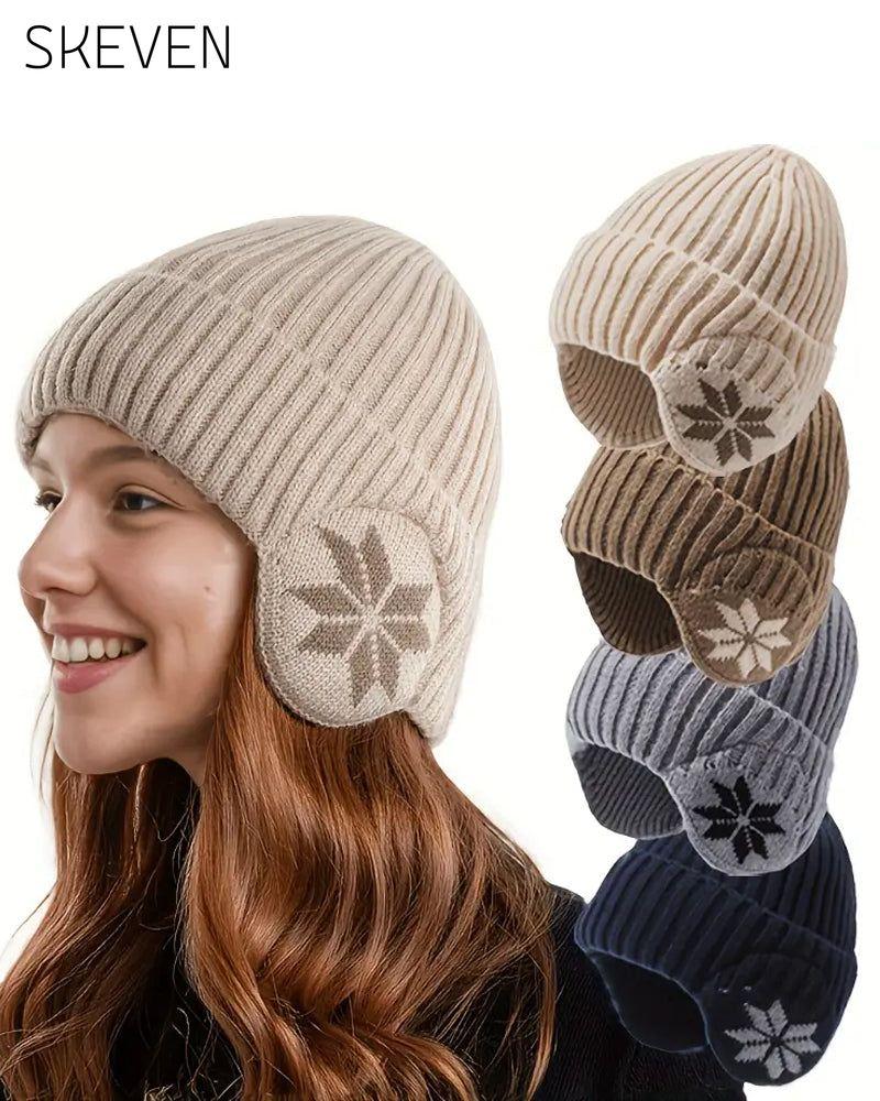 1 Stück Damen-Wintermütze mit Fleecefutter und Fleeceohren