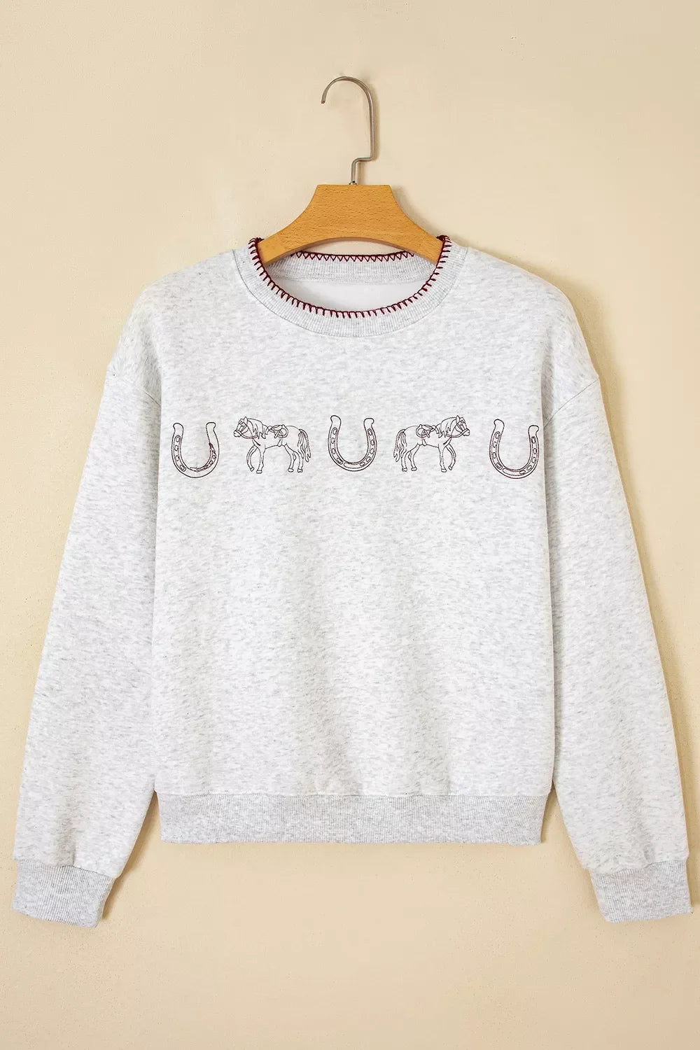 Graphic Round Neck Casual Sweatshirt