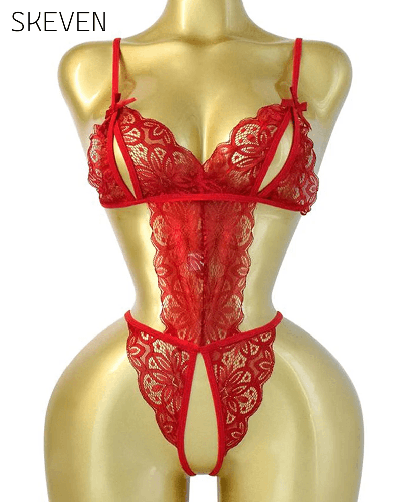 Lace Bowknot One-Piece Sexy Lingerie