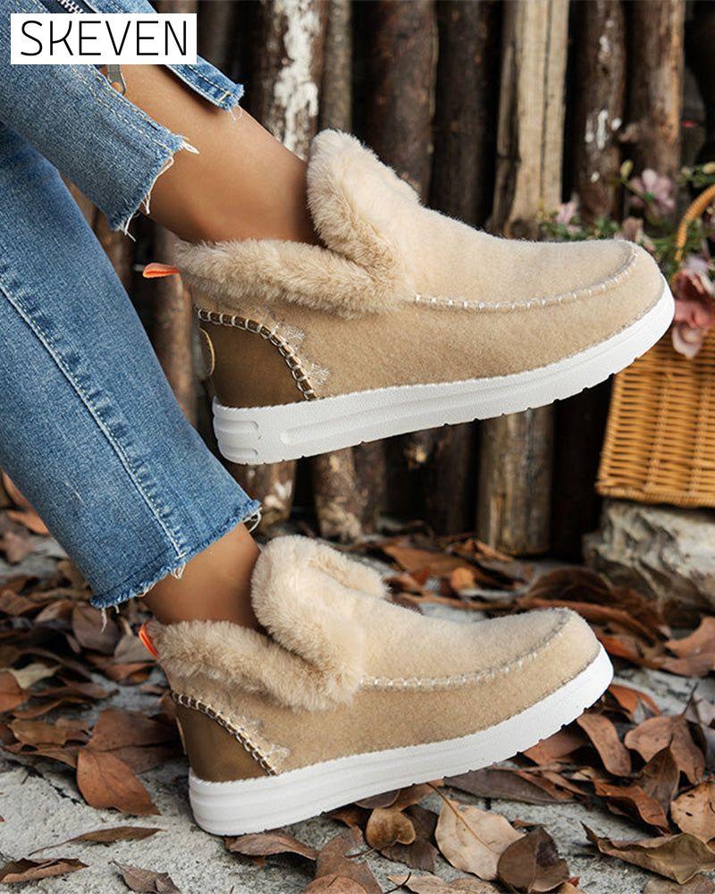❄️Damen-Winterstiefeletten aus rutschfestem, warmem Kunstfell