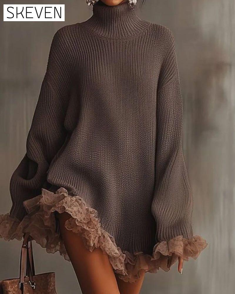 Elegantes Set aus Pullover und Trägerkleid
