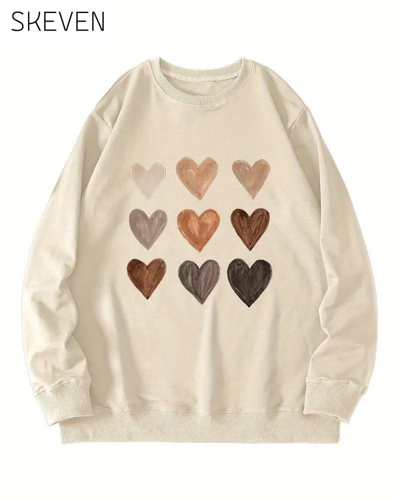 Bunter herzförmiger Pullover