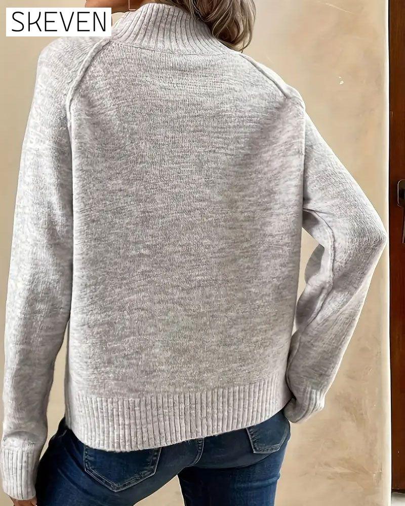 Polo Collar Button-Down Jumper