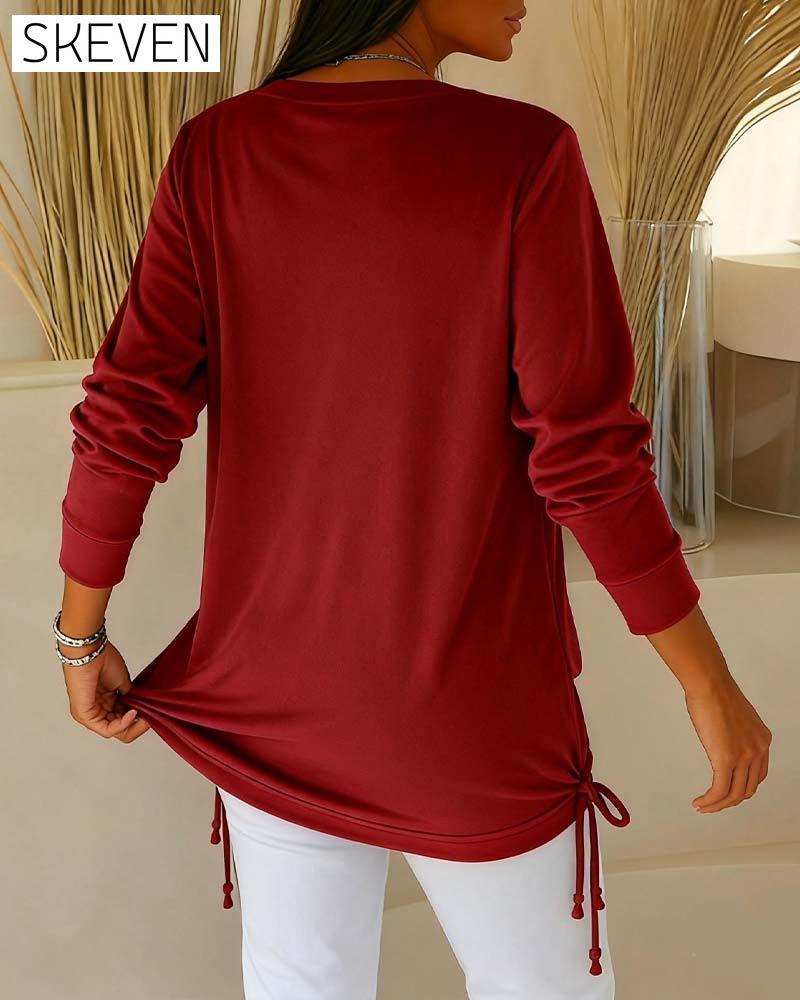 Sequin Contrast Color Faux Two-Piece Top