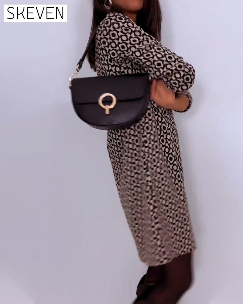 Commuting casual long sleeve dress