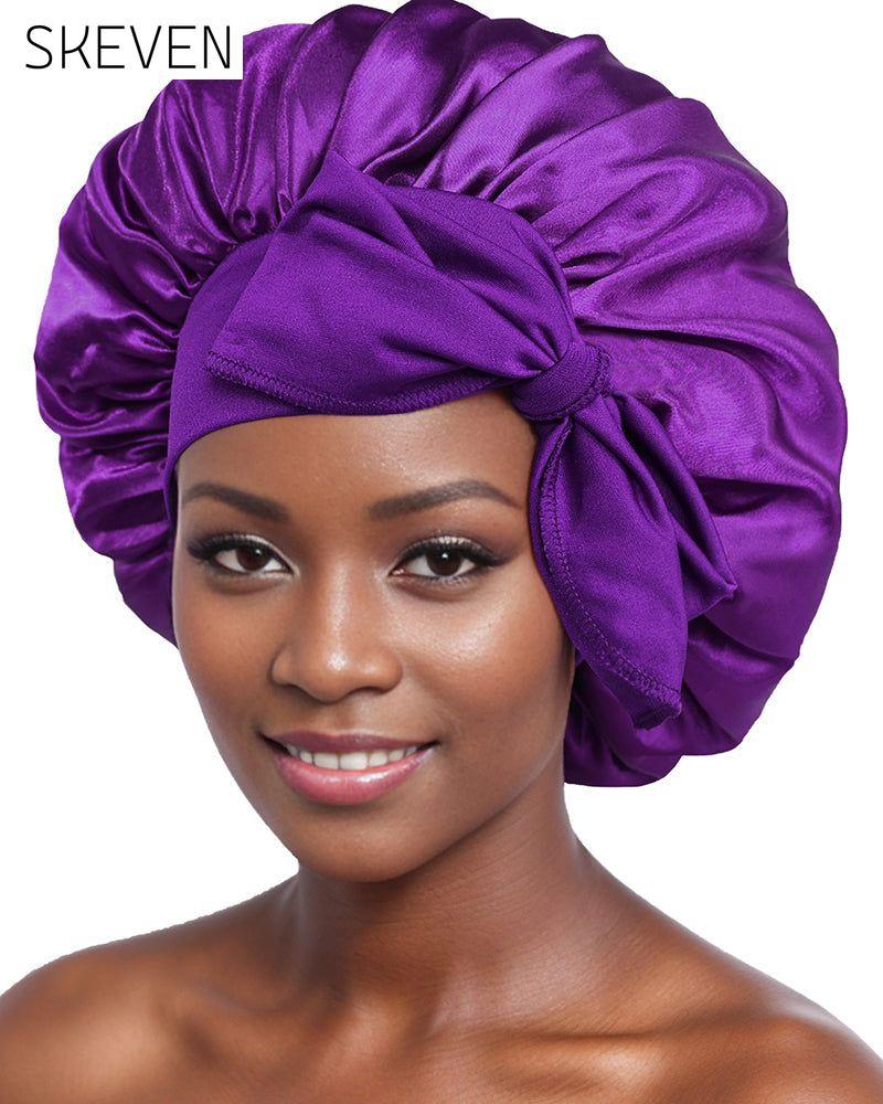 Silk night sleeping cap bonnet