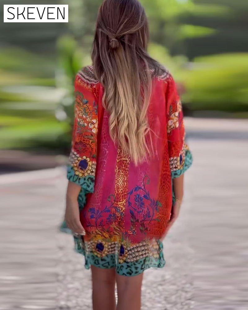Ethnic Print Blouse