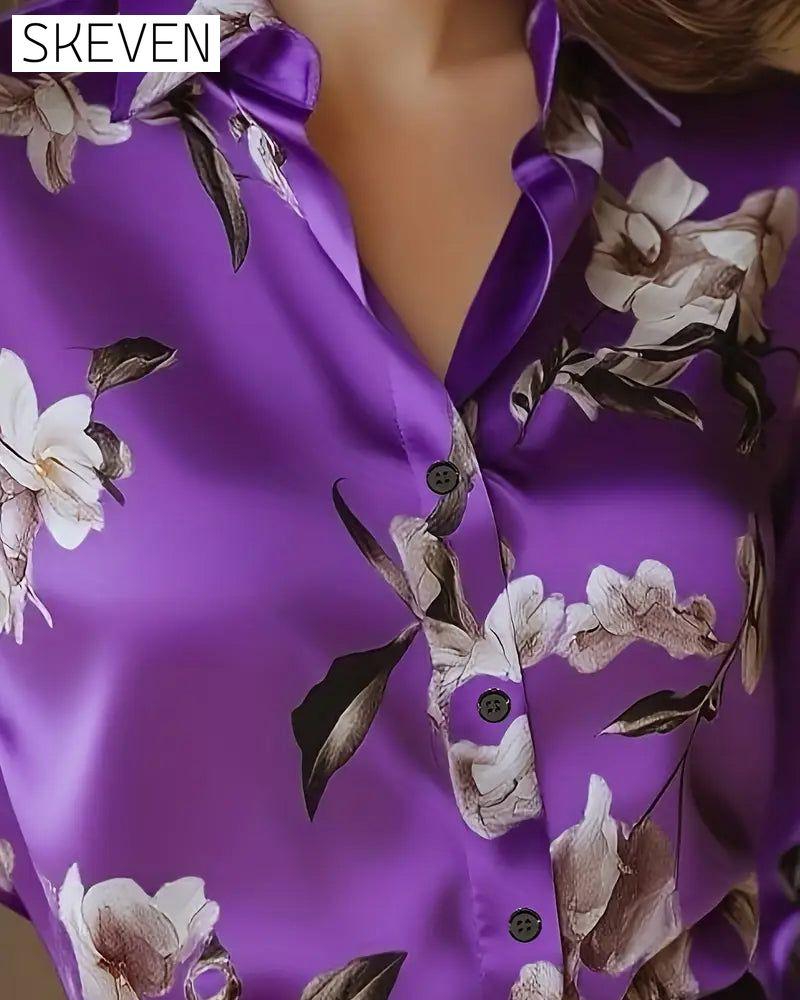 Hemd im Retro-Stil mit Blumenmuster