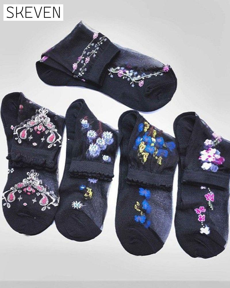 Glass Silk Crystal Socks