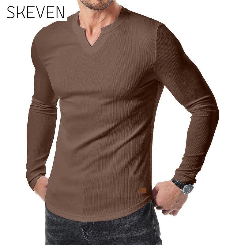 Slim-Fit-Muskelshirt mit V-Ausschnitt für Herren