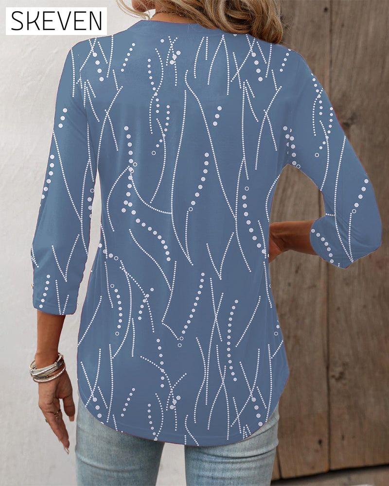 Elegantes Top mit Knopfleiste und V-Ausschnitt