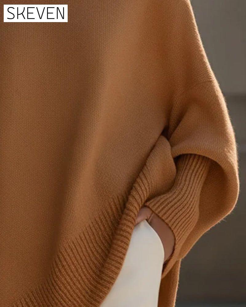 Round Neck Loose Mid-Length Jumper