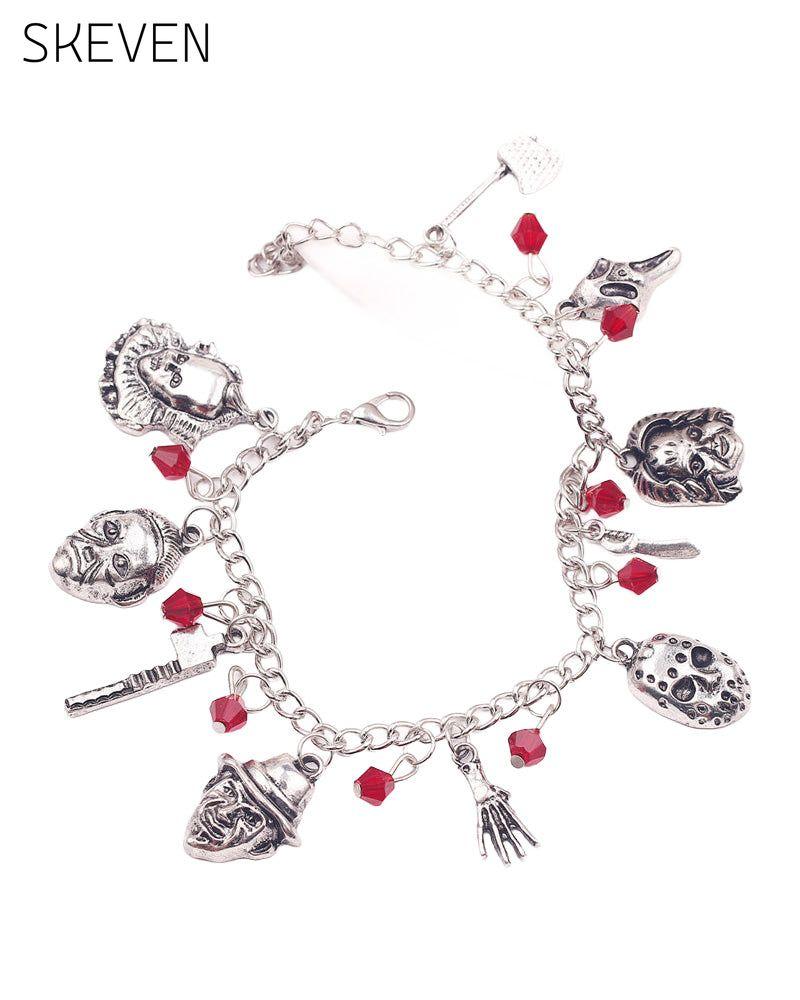 Halloween jason mask bracelet