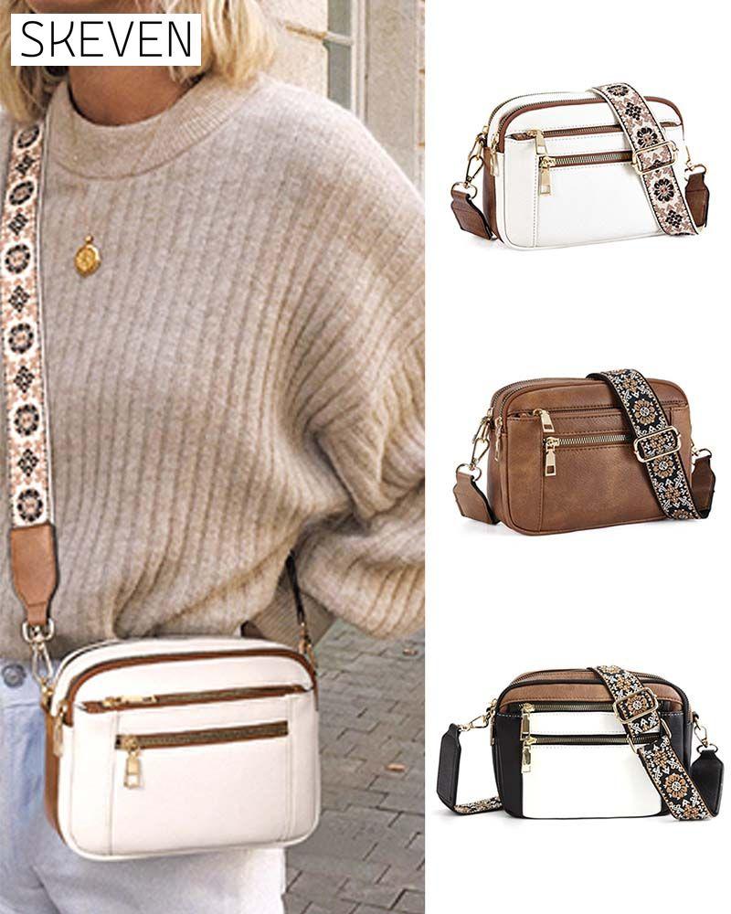 Multifunctional zipper crossbody bag