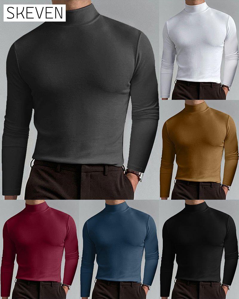 Herren-Langarmshirt mit schmalem Ausschnitt