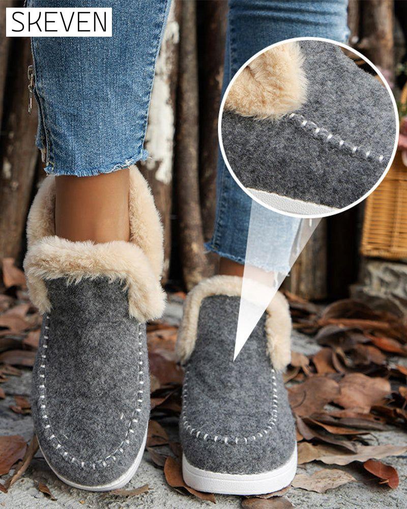 ❄️Damen-Winterstiefeletten aus rutschfestem, warmem Kunstfell
