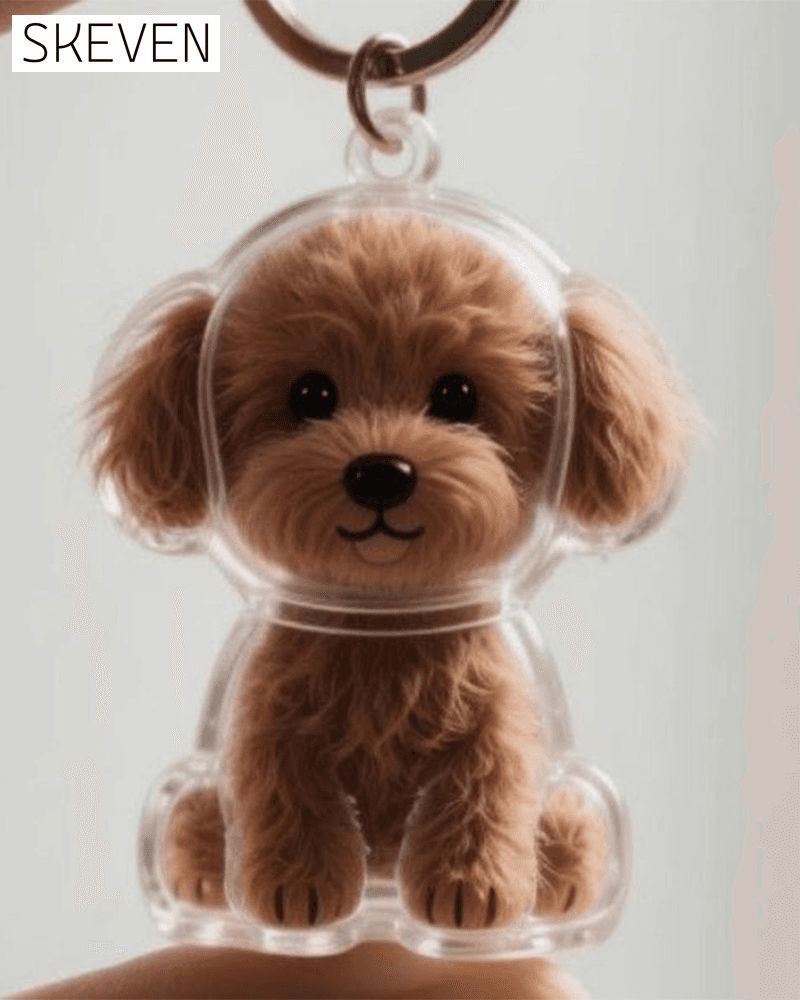 Dog Hair Keepsake Keychain - Memory Capsule Pendant