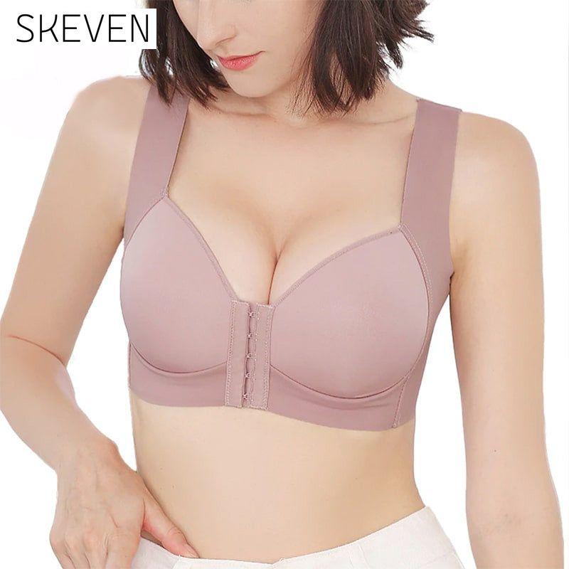 Seamless Front Closure Wire-free Push Up Bra