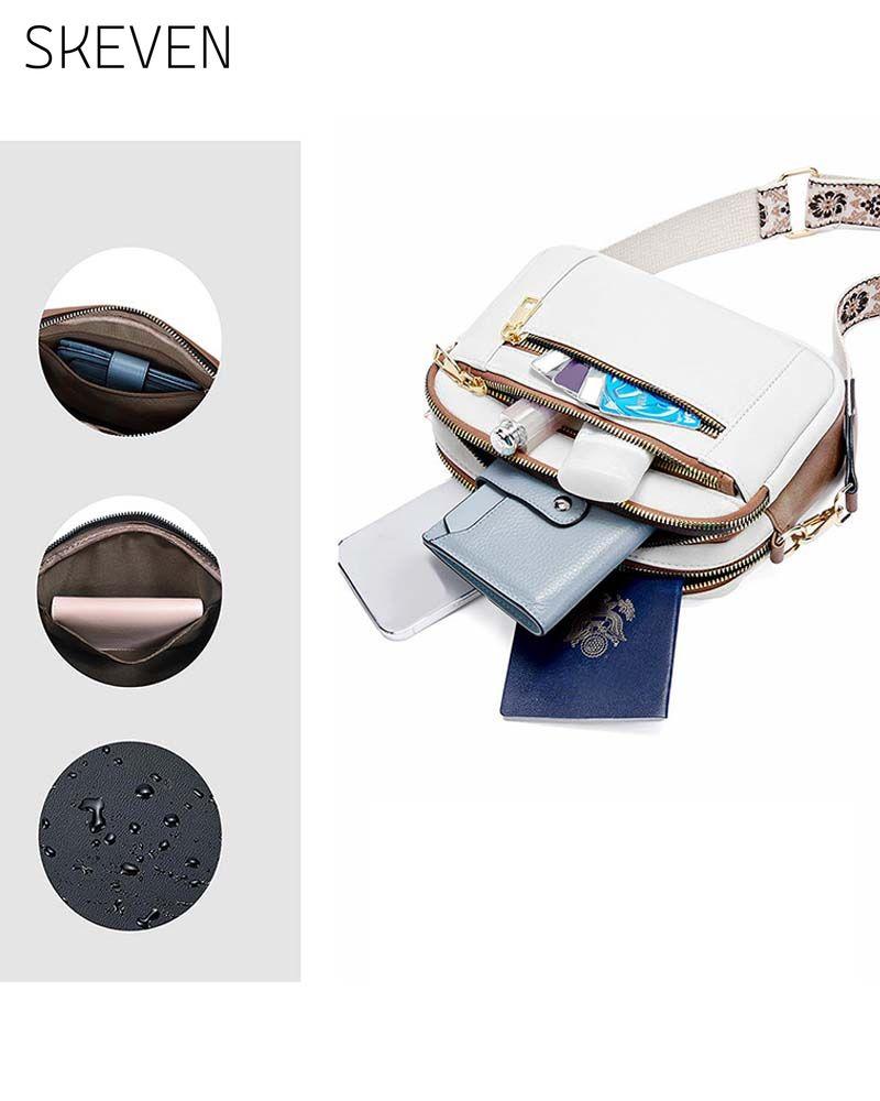 Multifunctional zipper crossbody bag