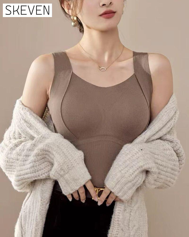 Women's Thermal Gilet with Built-In Bra