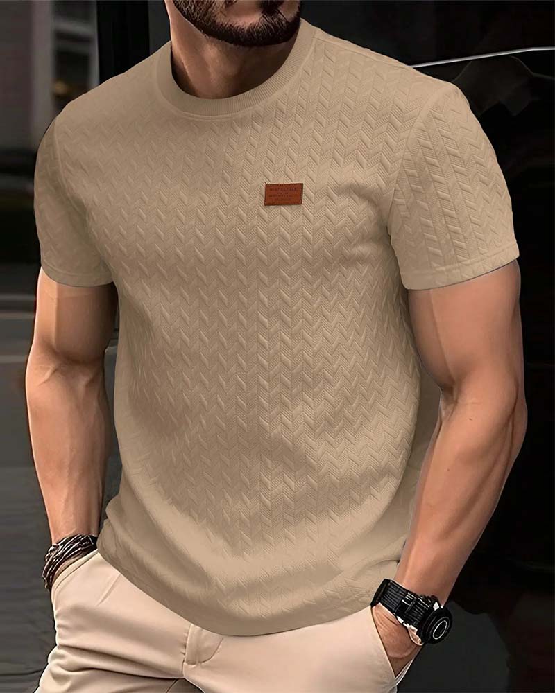 Men's Jacquard Short Sleeve T-Shirt