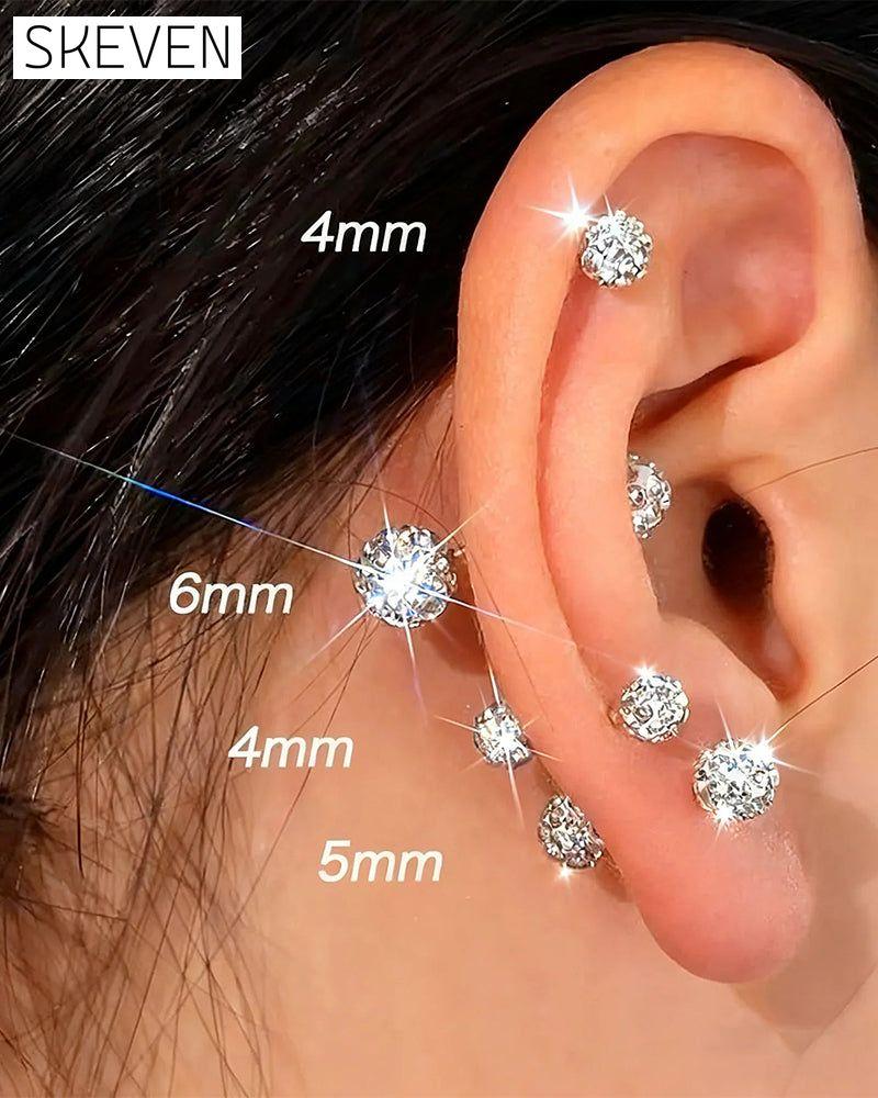 Funkelnde Diamantohrringe