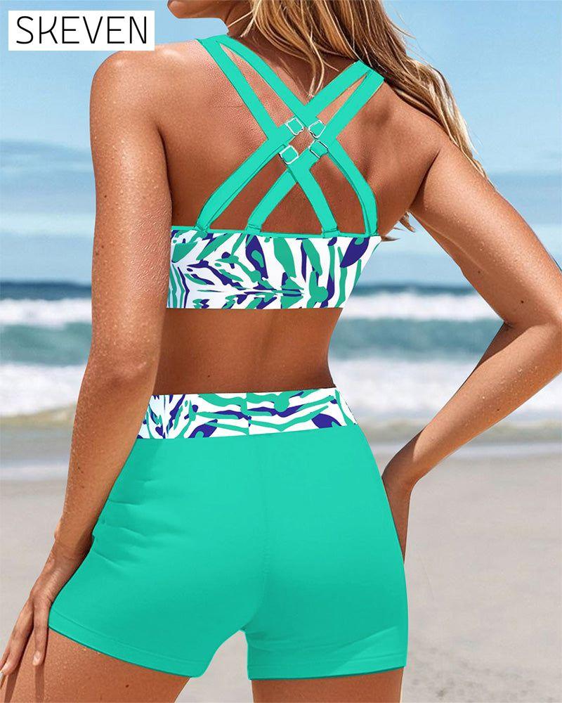 Printed Holiday Boxer Bikini