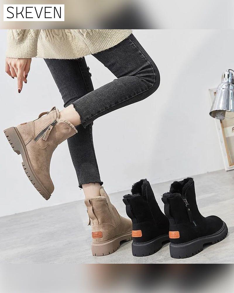 Damen-Winterfleece-Schneestiefel