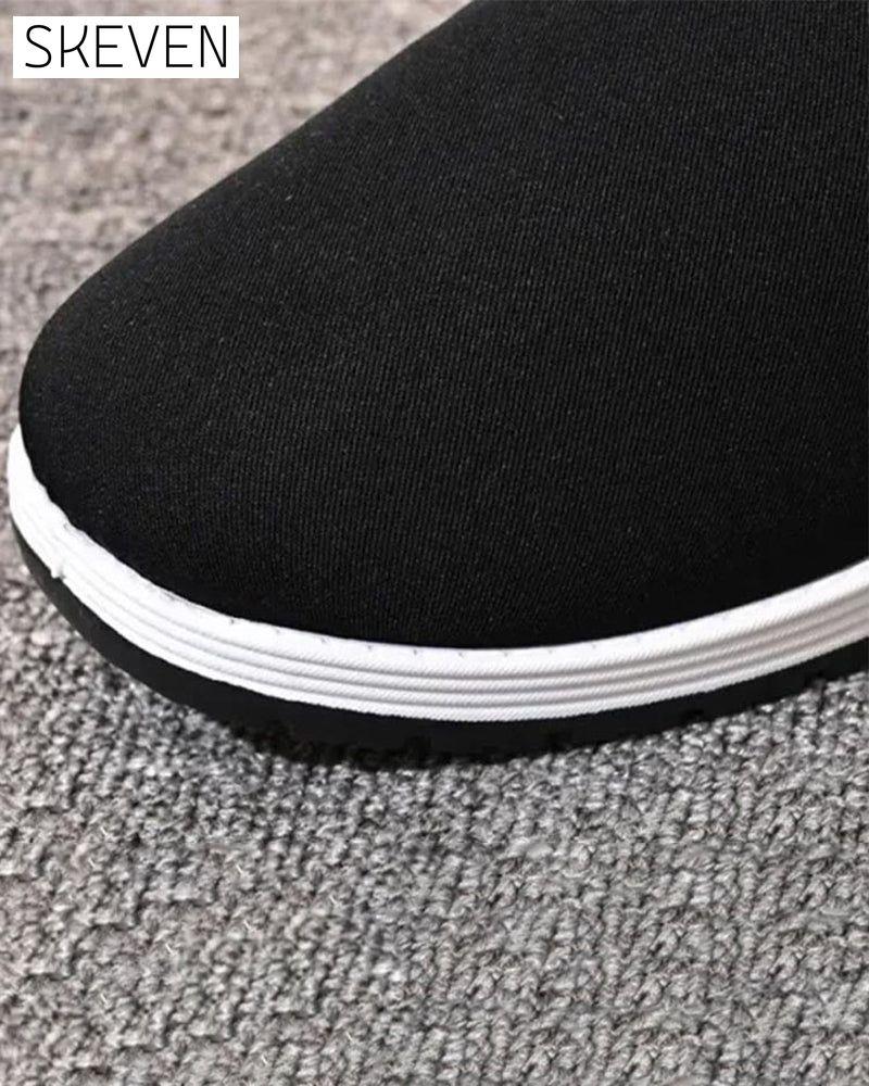 Men's Cotton Shoes With Super Warm Faux Fur Lining And Non-Slip Sole