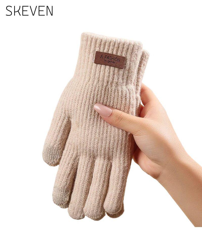 Warme Thermostrickhandschuhe für Touchscreens