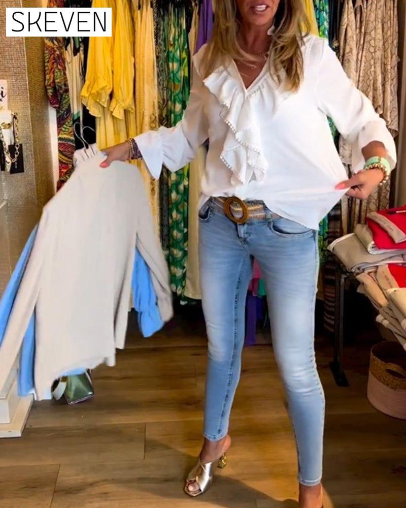 Designerblusen mit Rüschen für Damen