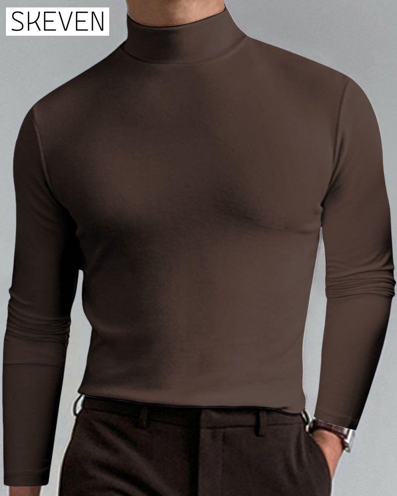 Herren-Langarmshirt mit schmalem Ausschnitt