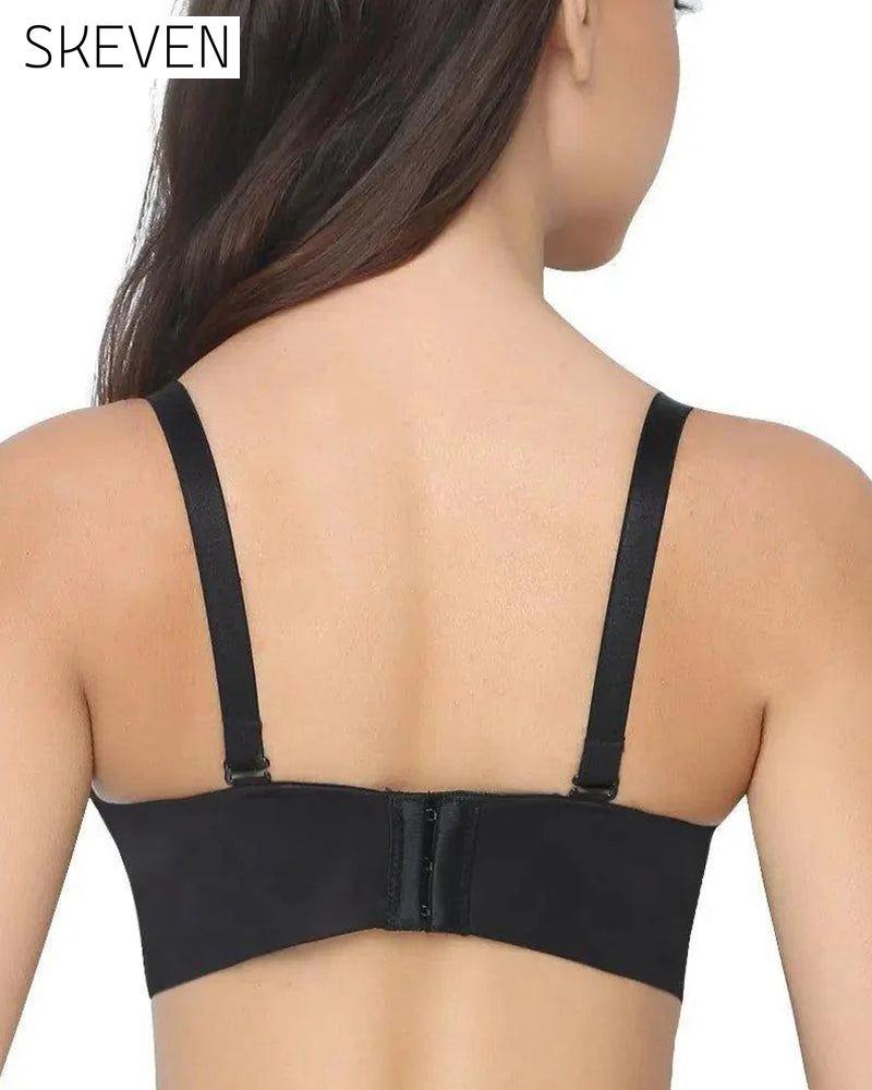 Zusätzlicher, gepolsterter, kabelloser Push-up-BH mit zwei Körbchen.