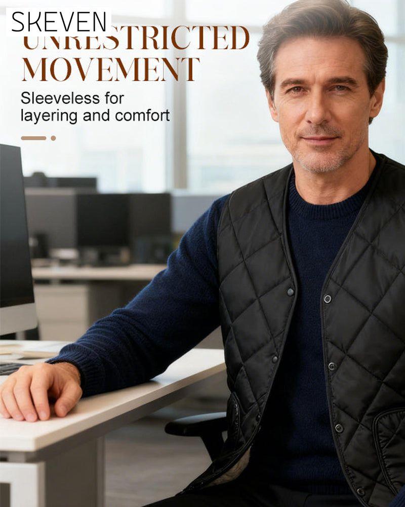 Men's Casual Quilted Thermal-Lined Vest