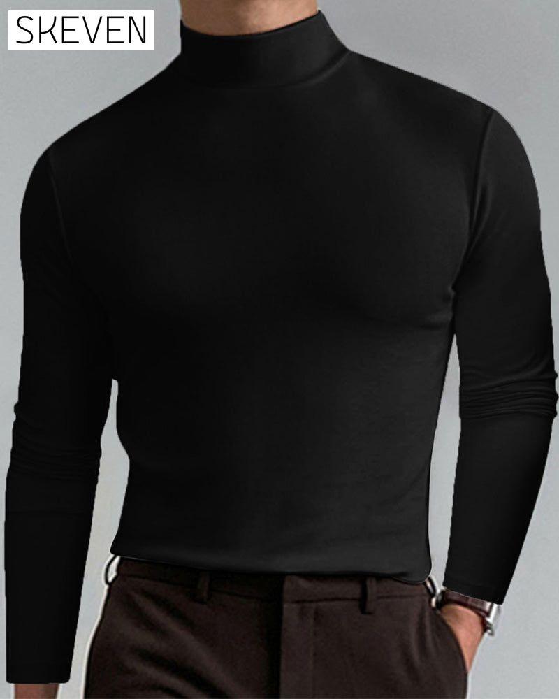 Herren-Langarmshirt mit schmalem Ausschnitt