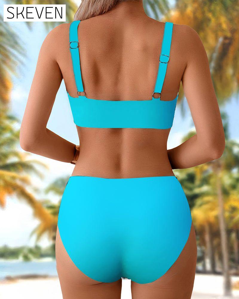 Sexy Bra Triangle Print Beach Bikini