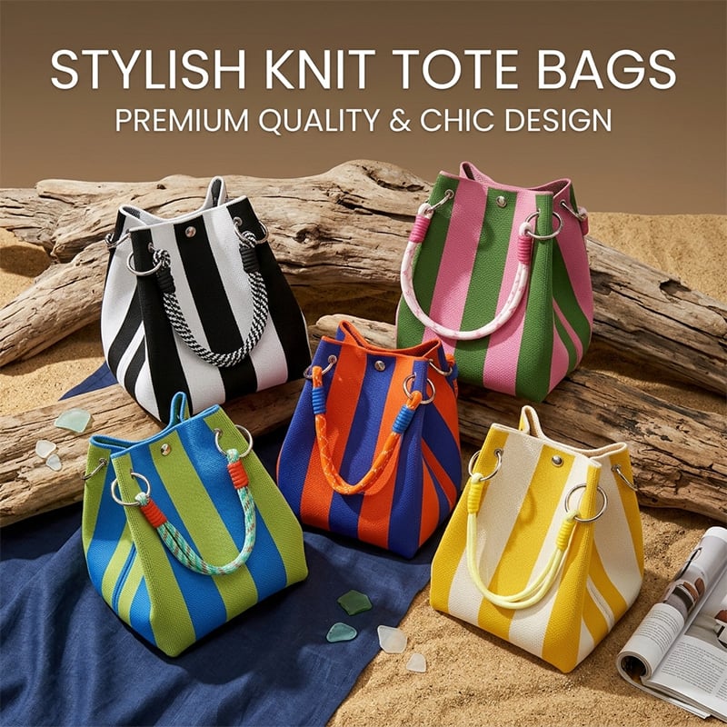 Mini Knit Bucket Tote Bag