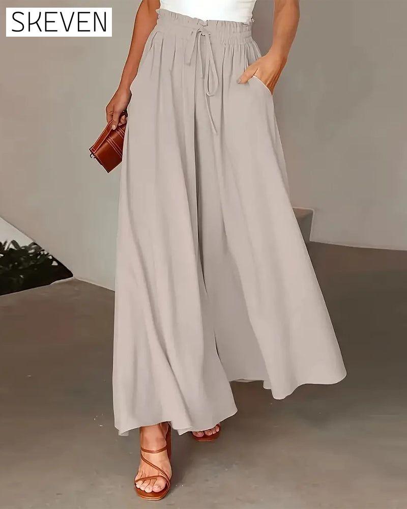 Lange Hose mit Polka-Dot-Muster