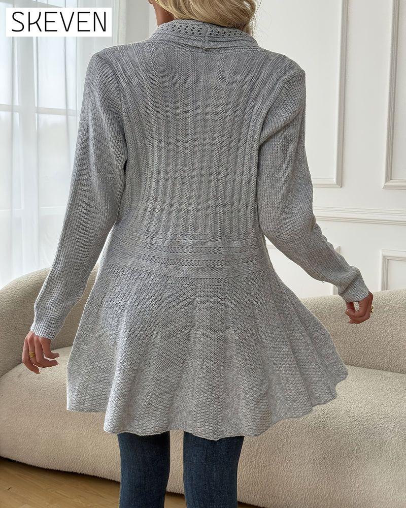 Mittellange Strickjacke