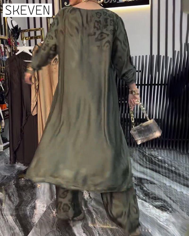 Temperamental Printed Irregular Suit