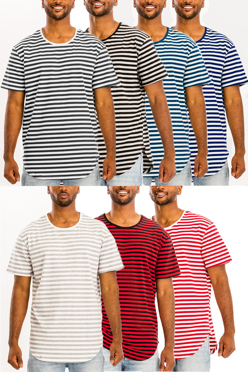 Edwin Striped Tee – Oversized Cotton Blend